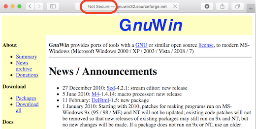 Apple Safari - Website without Certificate