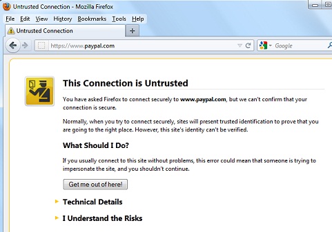Firefox 9 - This Connection is Untrusted