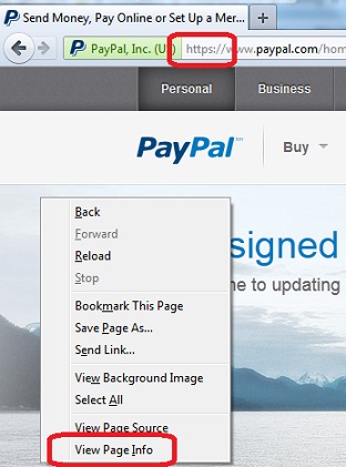 Firefox Context Menu - View Page Info