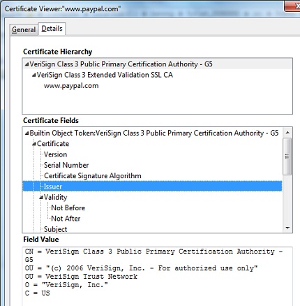 Firefox - View Server Certificate Path