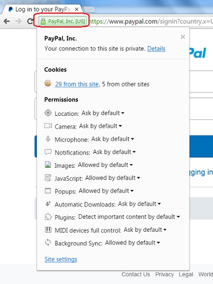 Google Chrome 51 - View Page Info