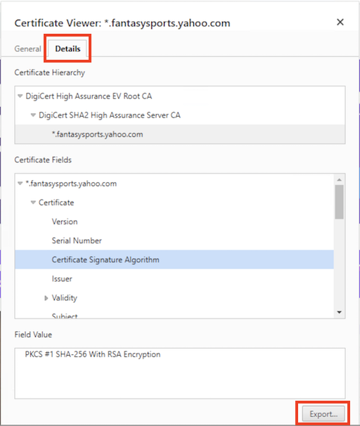 Export Website Certificate from Google Chrome 124