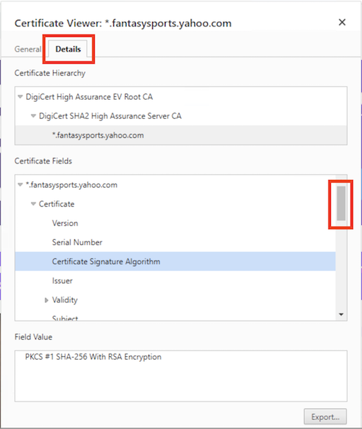 View Certificate Details in Google Chrome 124